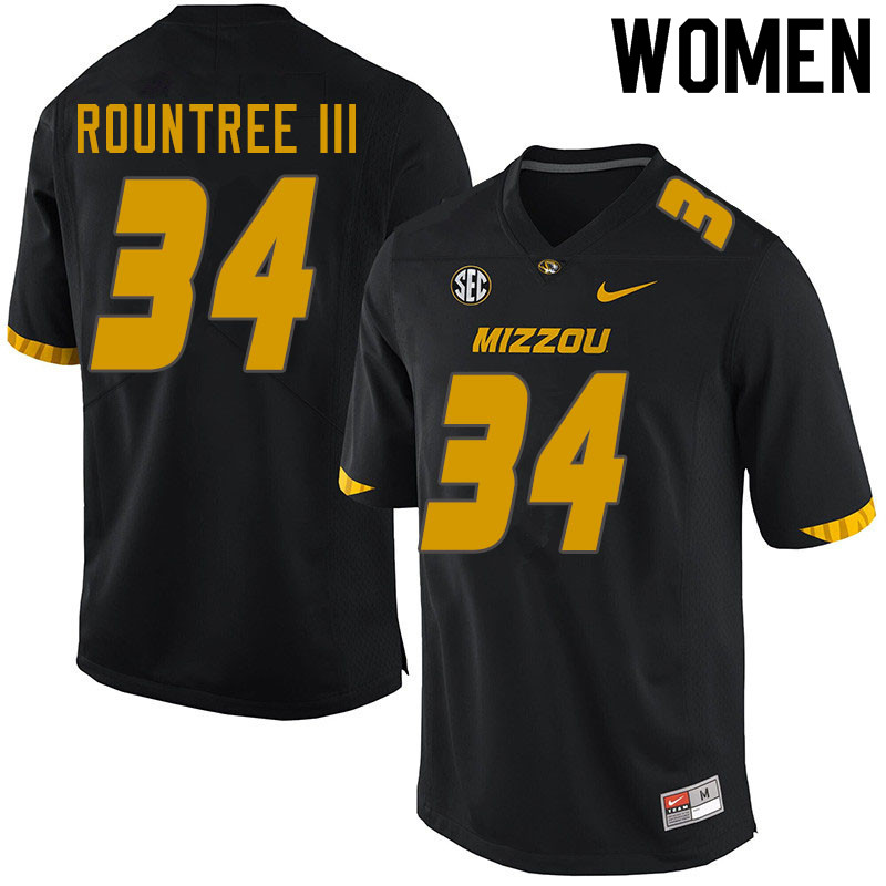 Women #34 Larry Rountree III Missouri Tigers College Football Jerseys Sale-Black
